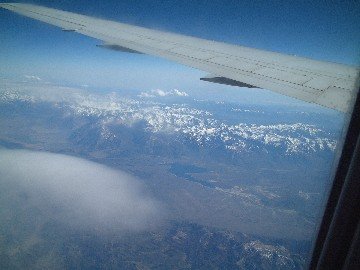 飛行機から見たアメリカの風景